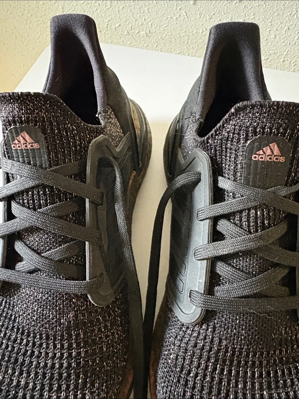 adidas Women's Ultraboost Black Knit Sneakers with Copper Accents